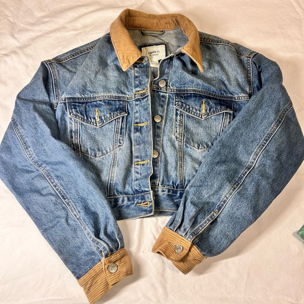 cropped jean jacket